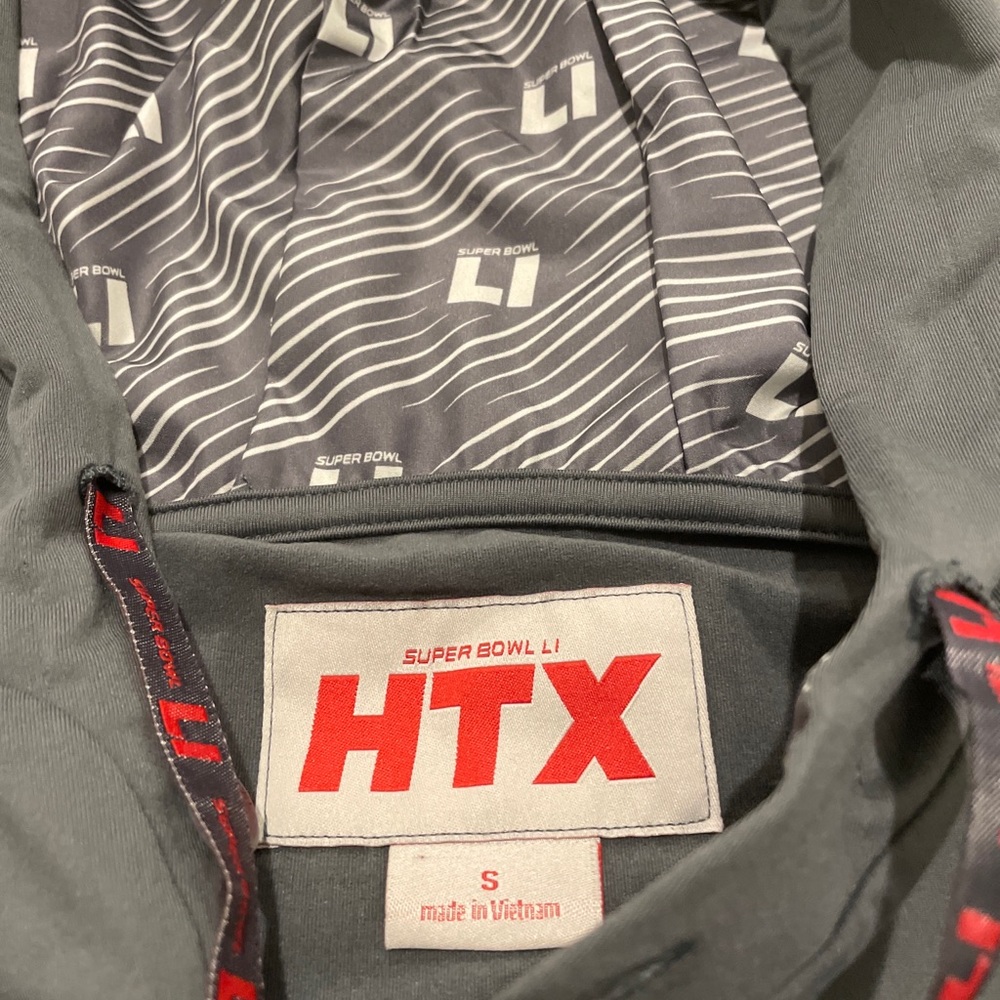 Super Bowl LI Gray Hoodie, HTX, Size Small, Patriots Vs Falcons - Picture 7 of 7